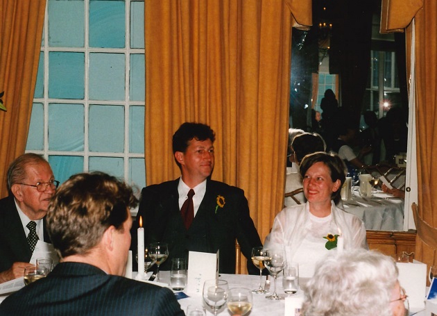 Foto van het huwelijk van Monique Coffeng en Arnoud Rikmenspoel 30-06-1999